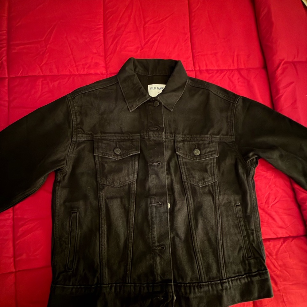 Old Navy Black Men’s Denim Shirt Jacket - Picture 1 of 4